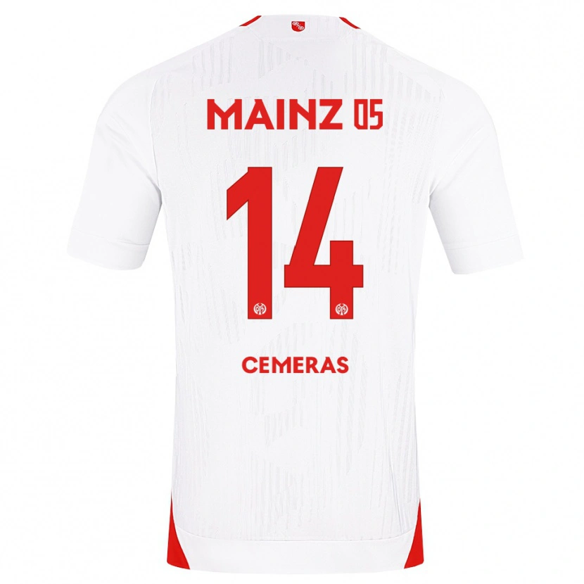 Danxen Herren Felix Cemeras #14 Weiß Rot Gelb Auswärtstrikot Trikot 2026/27 T-Shirt