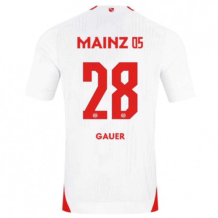 Danxen Herren Luke Gauer #28 Weiß Rot Gelb Auswärtstrikot Trikot 2026/27 T-Shirt