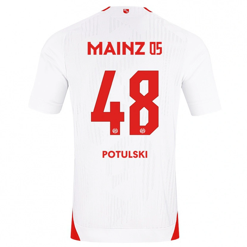 Danxen Herren Kacper Potulski #48 Weiß Rot Gelb Auswärtstrikot Trikot 2026/27 T-Shirt