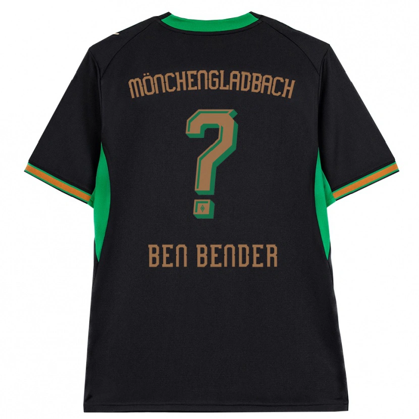 Danxen Herren Ben Bender #0 Schwarz Orange Grün Braun Auswärtstrikot Trikot 2026/27 T-Shirt