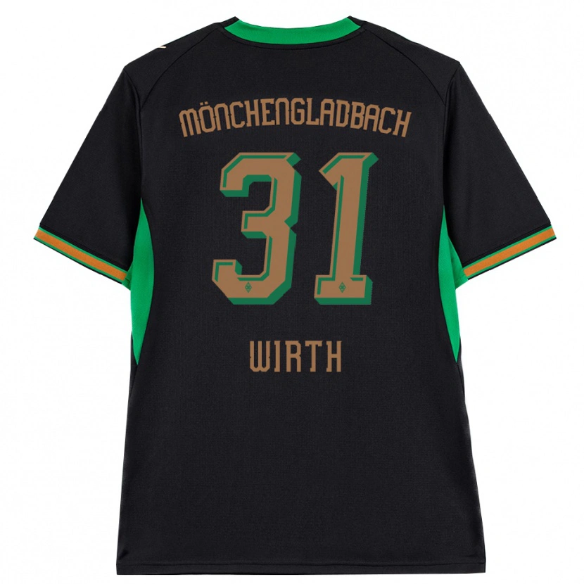 Danxen Herren Linus Wirth #31 Schwarz Orange Grün Braun Auswärtstrikot Trikot 2026/27 T-Shirt