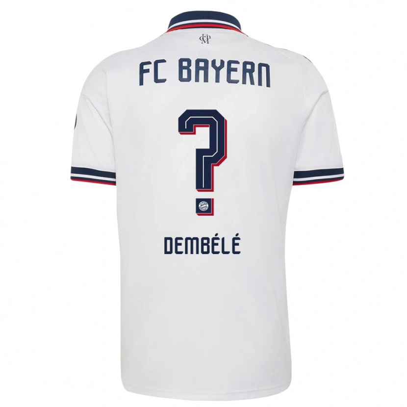 Danxen Herren Abdulaye Dembélé #0 Weiß Grau Rot Auswärtstrikot Trikot 2026/27 T-Shirt