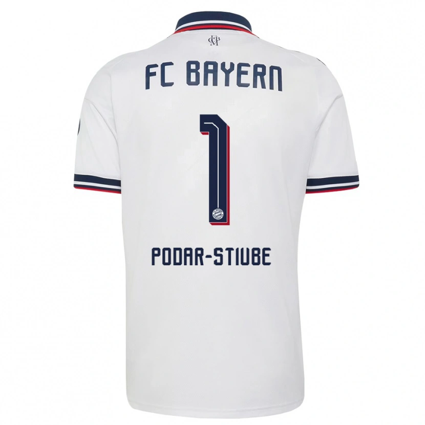 Danxen Herren David Podar-Stiube #1 Weiß Grau Rot Auswärtstrikot Trikot 2026/27 T-Shirt