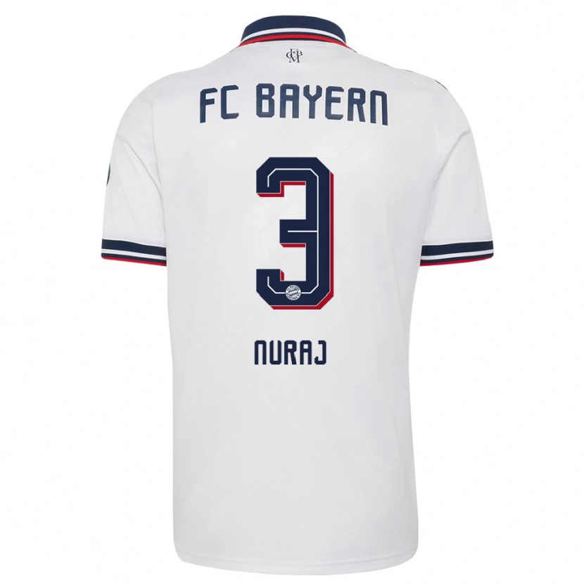 Danxen Herren Skender Nuraj #3 Weiß Grau Rot Auswärtstrikot Trikot 2026/27 T-Shirt