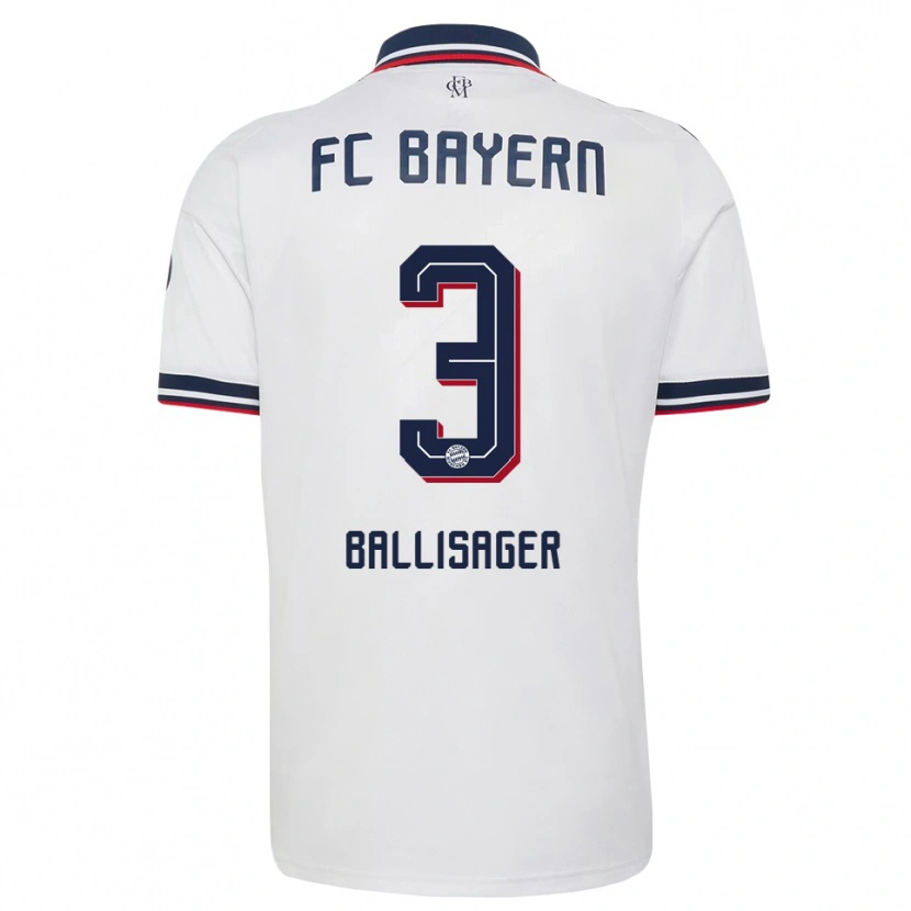 Danxen Herren Stine Ballisager #3 Weiß Grau Rot Auswärtstrikot Trikot 2026/27 T-Shirt