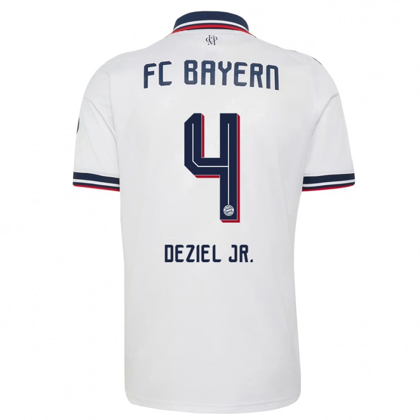 Danxen Herren Robert Deziel Jr. #4 Weiß Grau Rot Auswärtstrikot Trikot 2026/27 T-Shirt
