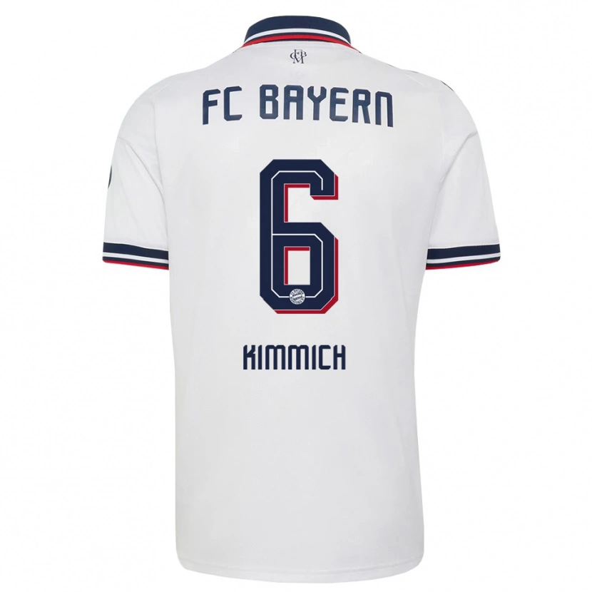 Danxen Herren Joshua Kimmich #6 Weiß Grau Rot Auswärtstrikot Trikot 2026/27 T-Shirt