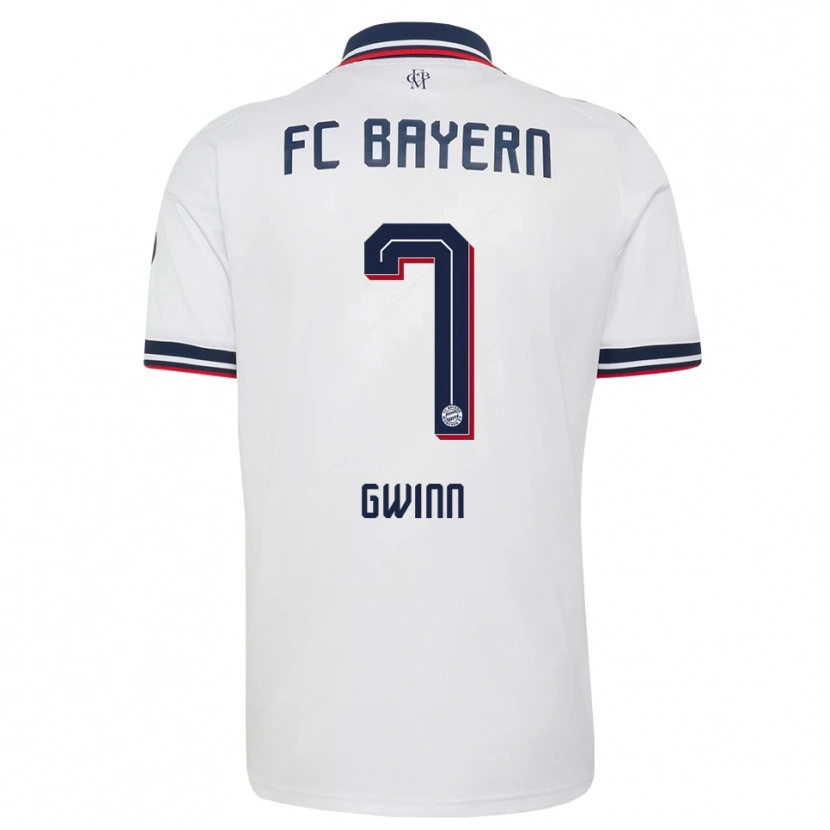 Danxen Herren Giulia Gwinn #7 Weiß Grau Rot Auswärtstrikot Trikot 2026/27 T-Shirt