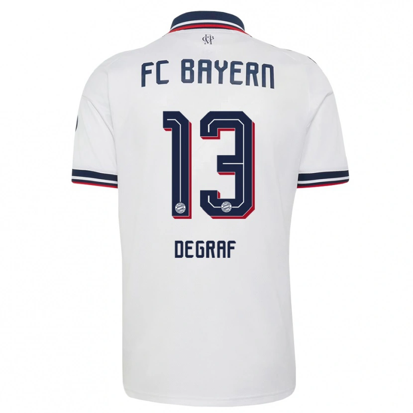 Danxen Herren Artur Degraf #13 Weiß Grau Rot Auswärtstrikot Trikot 2026/27 T-Shirt