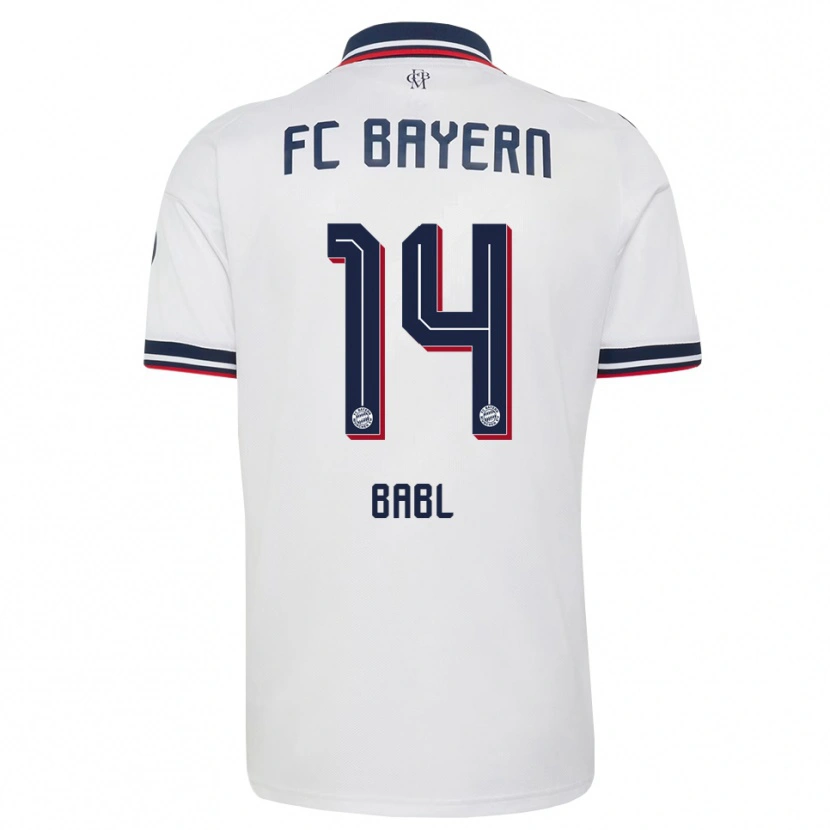 Danxen Herren Luca Babl #14 Weiß Grau Rot Auswärtstrikot Trikot 2026/27 T-Shirt
