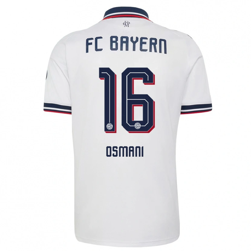 Danxen Herren Erblin Osmani #16 Weiß Grau Rot Auswärtstrikot Trikot 2026/27 T-Shirt