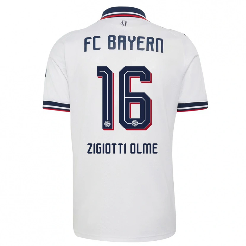 Danxen Herren Julia Zigiotti Olme #16 Weiß Grau Rot Auswärtstrikot Trikot 2026/27 T-Shirt