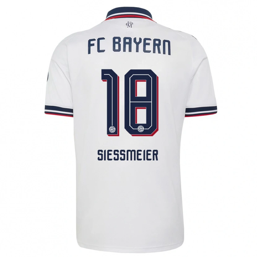 Danxen Herren Maximilian Sießmeier #18 Weiß Grau Rot Auswärtstrikot Trikot 2026/27 T-Shirt