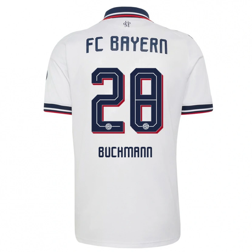 Danxen Herren Tarek Buchmann #28 Weiß Grau Rot Auswärtstrikot Trikot 2026/27 T-Shirt