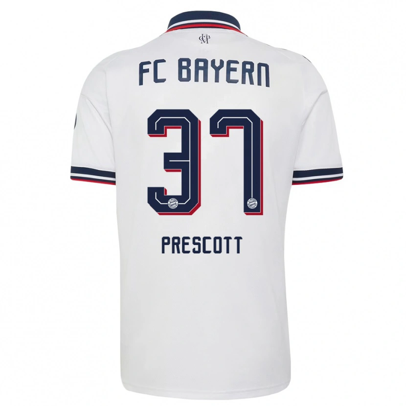 Danxen Herren Leonard Prescott #37 Weiß Grau Rot Auswärtstrikot Trikot 2026/27 T-Shirt