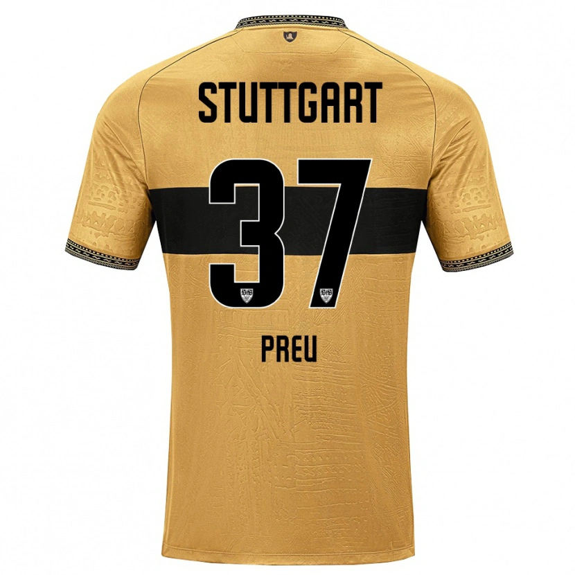 Danxen Herren David Preu #37 Braun Schwarz Weiß Auswärtstrikot Trikot 2026/27 T-Shirt