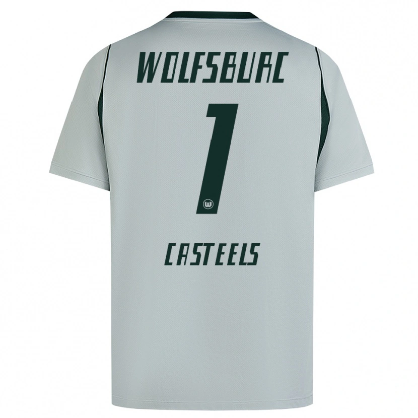 Danxen Herren Koen Casteels #1 Grau Grün Auswärtstrikot Trikot 2026/27 T-Shirt