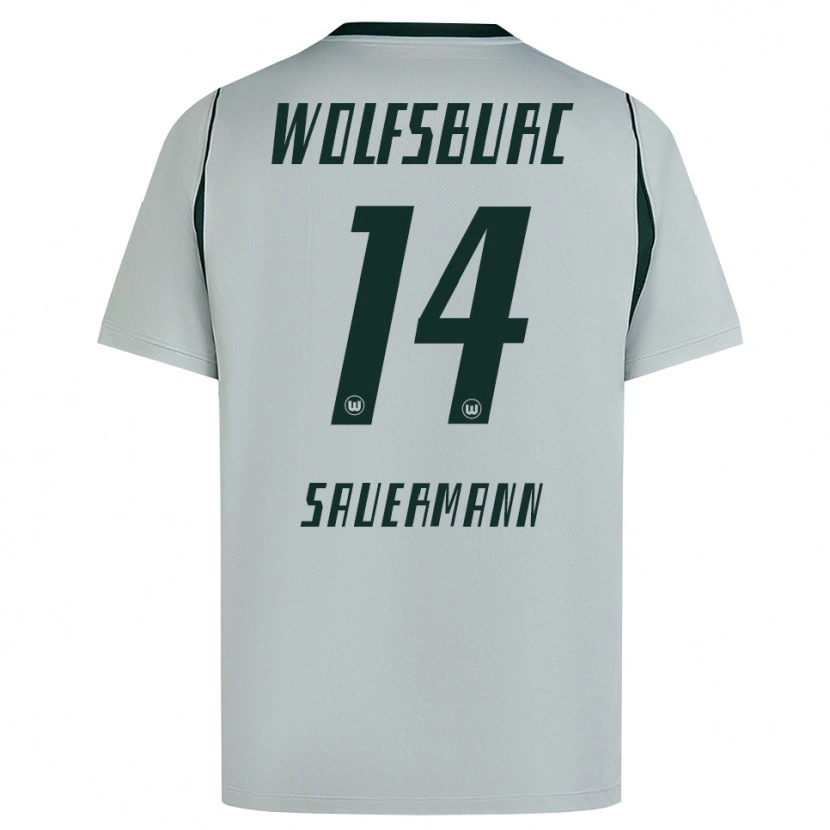 Danxen Herren Carlos Sauermann #14 Grau Grün Auswärtstrikot Trikot 2026/27 T-Shirt