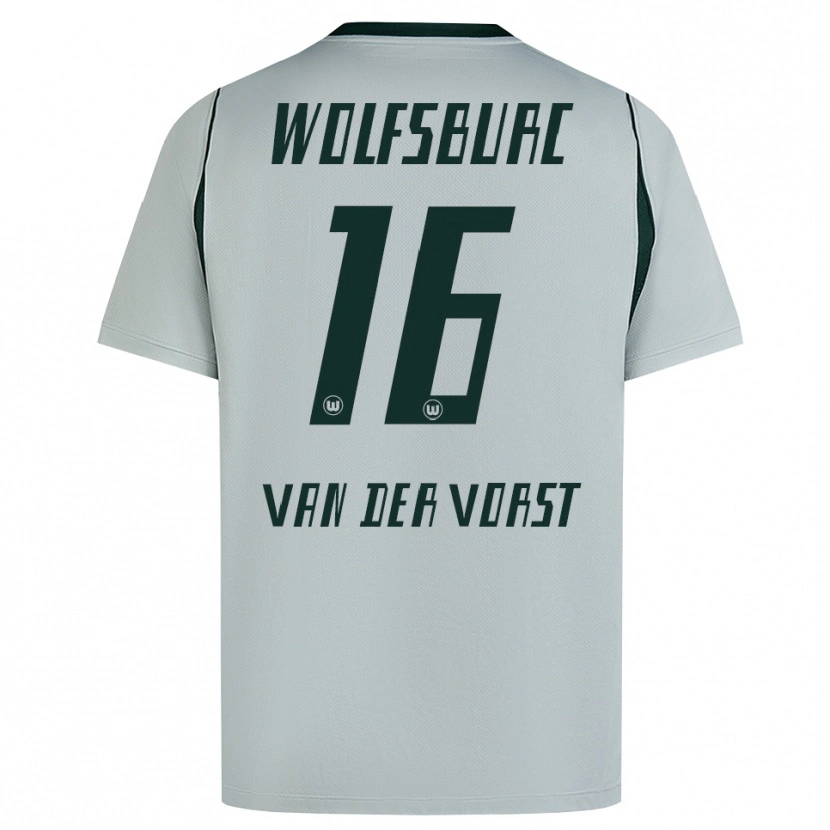 Danxen Herren Fynn Van Der Vorst #16 Grau Grün Auswärtstrikot Trikot 2026/27 T-Shirt