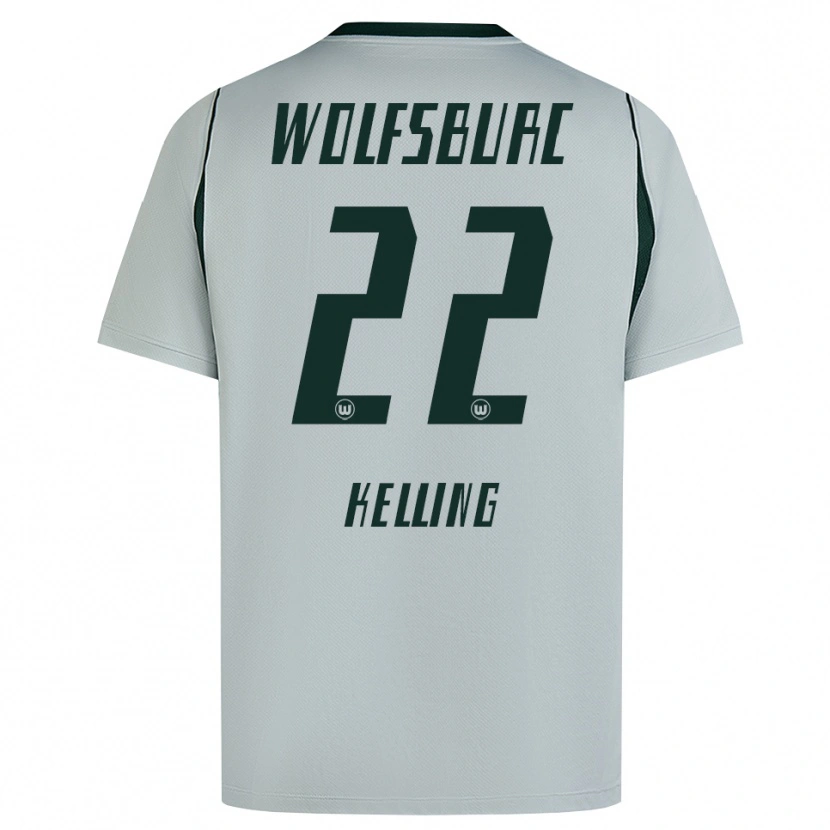 Danxen Herren Lenny Kelling #22 Grau Grün Auswärtstrikot Trikot 2026/27 T-Shirt