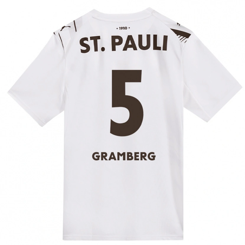 Danxen Herren Jamel Gramberg #5 Kaffee Weiß Rot Auswärtstrikot Trikot 2026/27 T-Shirt