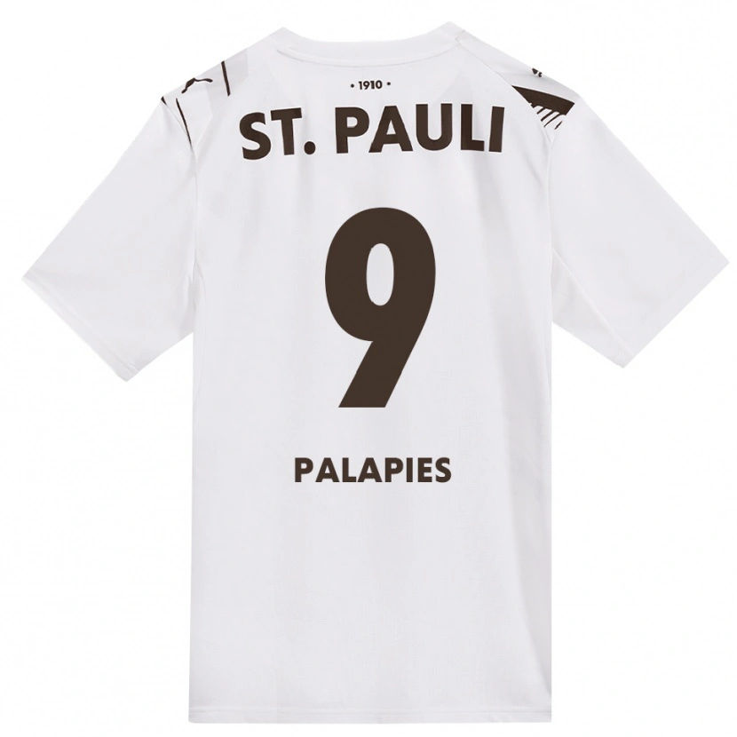 Danxen Herren Noah Palapies #9 Kaffee Weiß Rot Auswärtstrikot Trikot 2026/27 T-Shirt