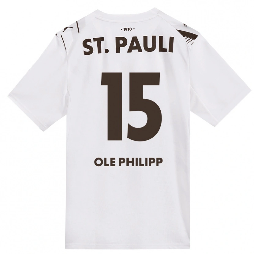 Danxen Herren Michel Ole Philipp #15 Kaffee Weiß Rot Auswärtstrikot Trikot 2026/27 T-Shirt