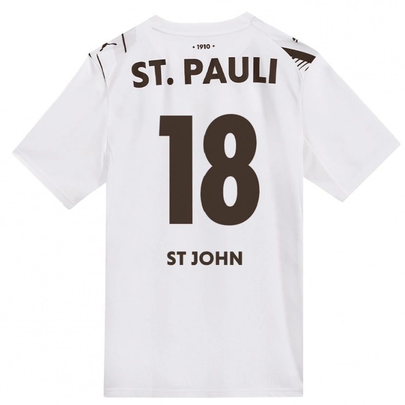 Danxen Herren Rawley St. John #18 Kaffee Weiß Rot Auswärtstrikot Trikot 2026/27 T-Shirt