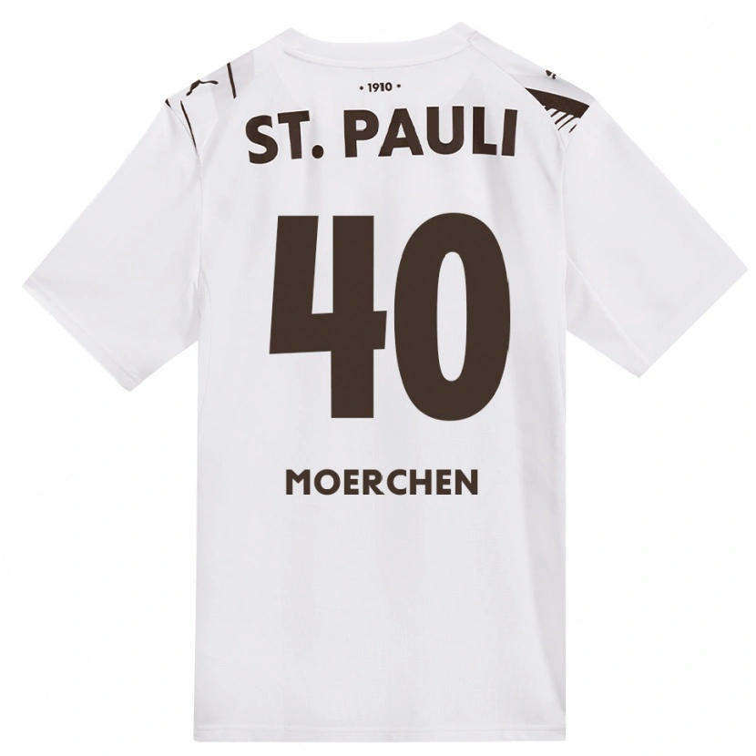 Danxen Herren Theo Moerchen #40 Kaffee Weiß Rot Auswärtstrikot Trikot 2026/27 T-Shirt