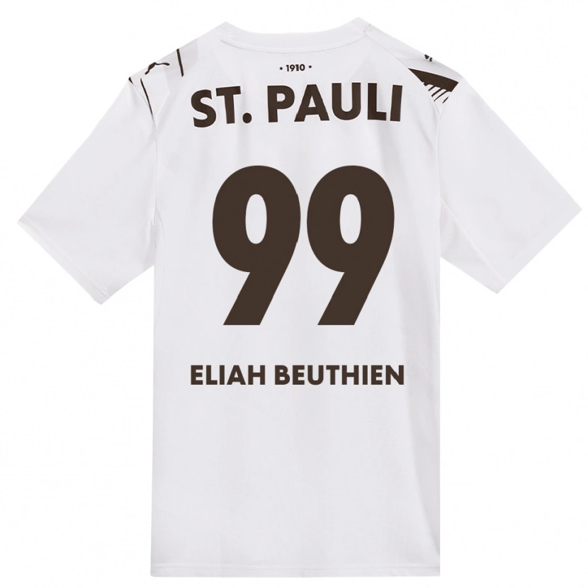 Danxen Herren Jaron Eliah Beuthien #99 Kaffee Weiß Rot Auswärtstrikot Trikot 2026/27 T-Shirt