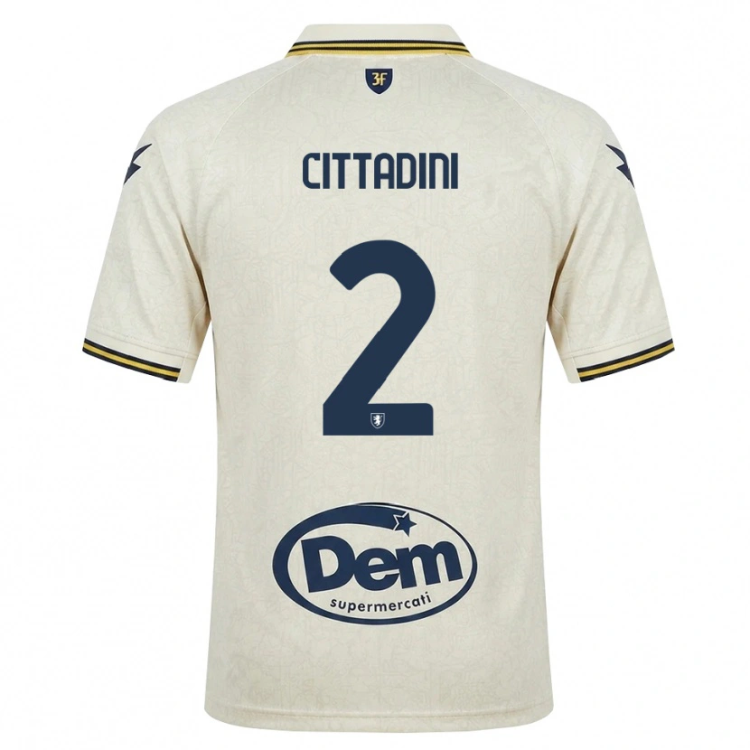 Danxen Herren Giorgio Cittadini #2 Oldlace Gelb Schwarz Auswärtstrikot Trikot 2026/27 T-Shirt