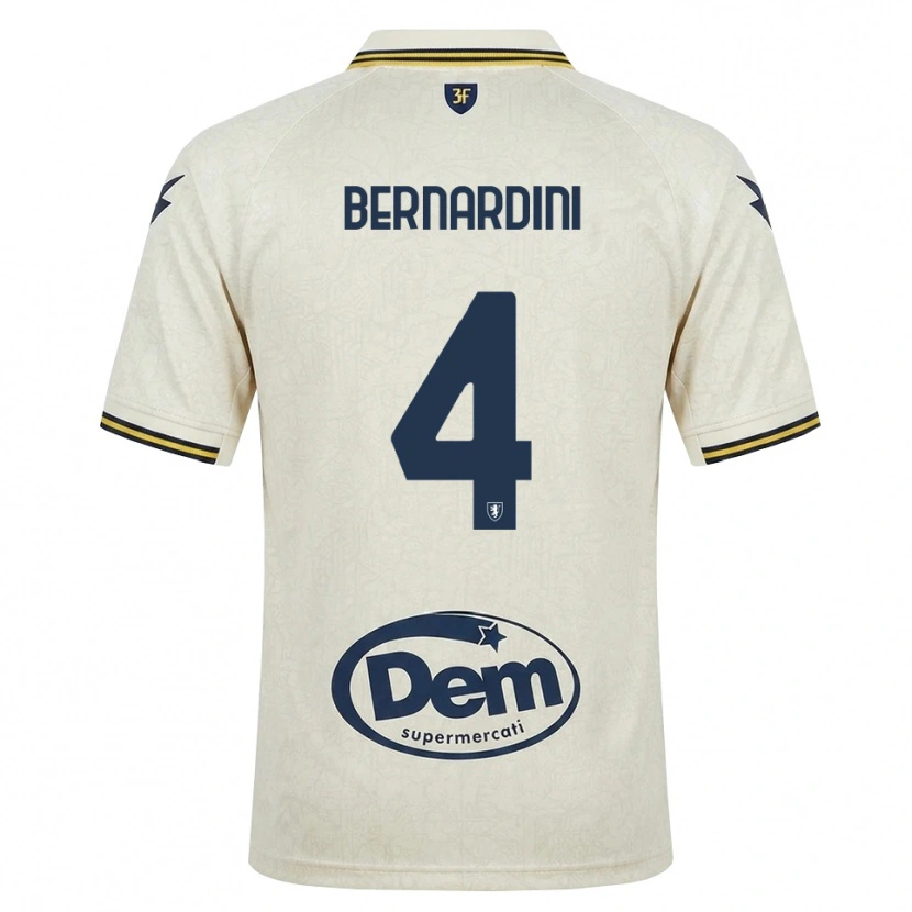Danxen Herren Daniele Bernardini #4 Oldlace Gelb Schwarz Auswärtstrikot Trikot 2026/27 T-Shirt