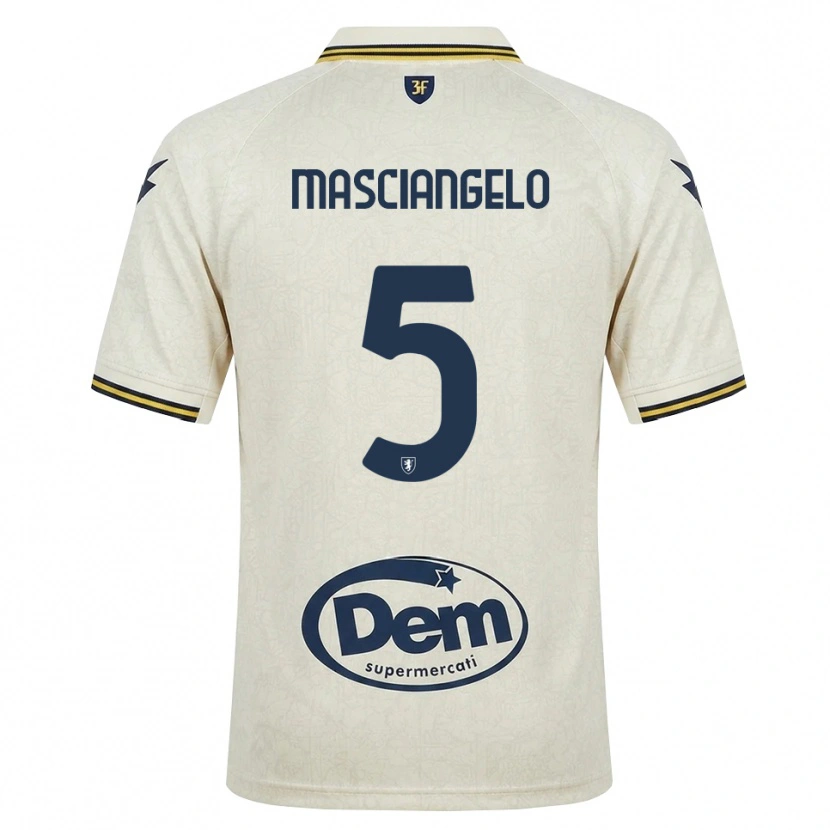 Danxen Herren Edoardo Masciangelo #5 Oldlace Gelb Schwarz Auswärtstrikot Trikot 2026/27 T-Shirt