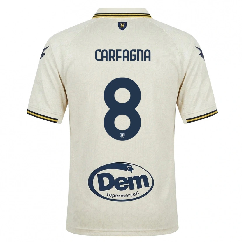 Danxen Herren Matteo Carfagna #8 Oldlace Gelb Schwarz Auswärtstrikot Trikot 2026/27 T-Shirt