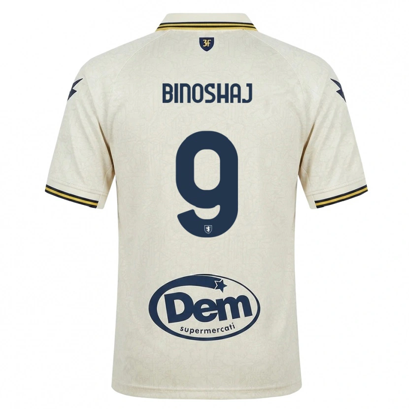 Danxen Herren Samuele Binoshaj #9 Oldlace Gelb Schwarz Auswärtstrikot Trikot 2026/27 T-Shirt