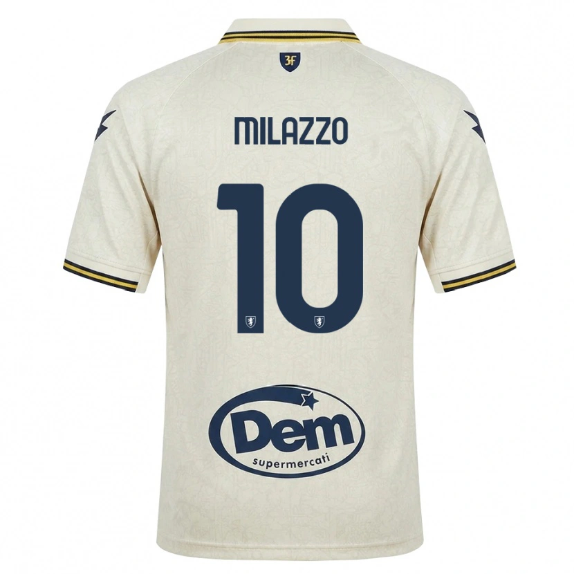 Danxen Herren Simone Milazzo #10 Oldlace Gelb Schwarz Auswärtstrikot Trikot 2026/27 T-Shirt