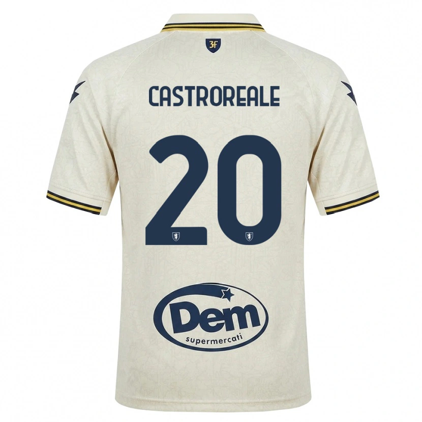 Danxen Herren Alessandro Castroreale #20 Oldlace Gelb Schwarz Auswärtstrikot Trikot 2026/27 T-Shirt