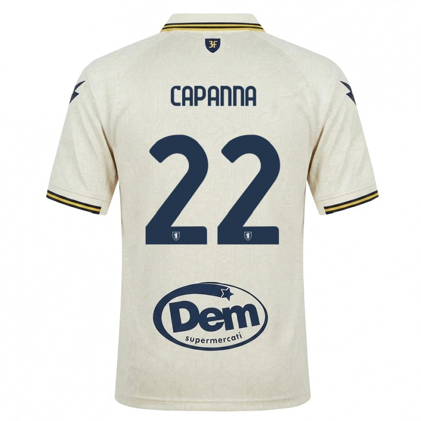 Danxen Herren Tommaso Capanna #22 Oldlace Gelb Schwarz Auswärtstrikot Trikot 2026/27 T-Shirt