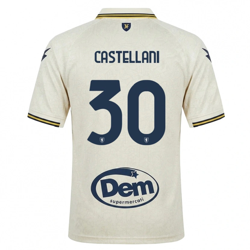 Danxen Herren Andrea Castellani #30 Oldlace Gelb Schwarz Auswärtstrikot Trikot 2026/27 T-Shirt