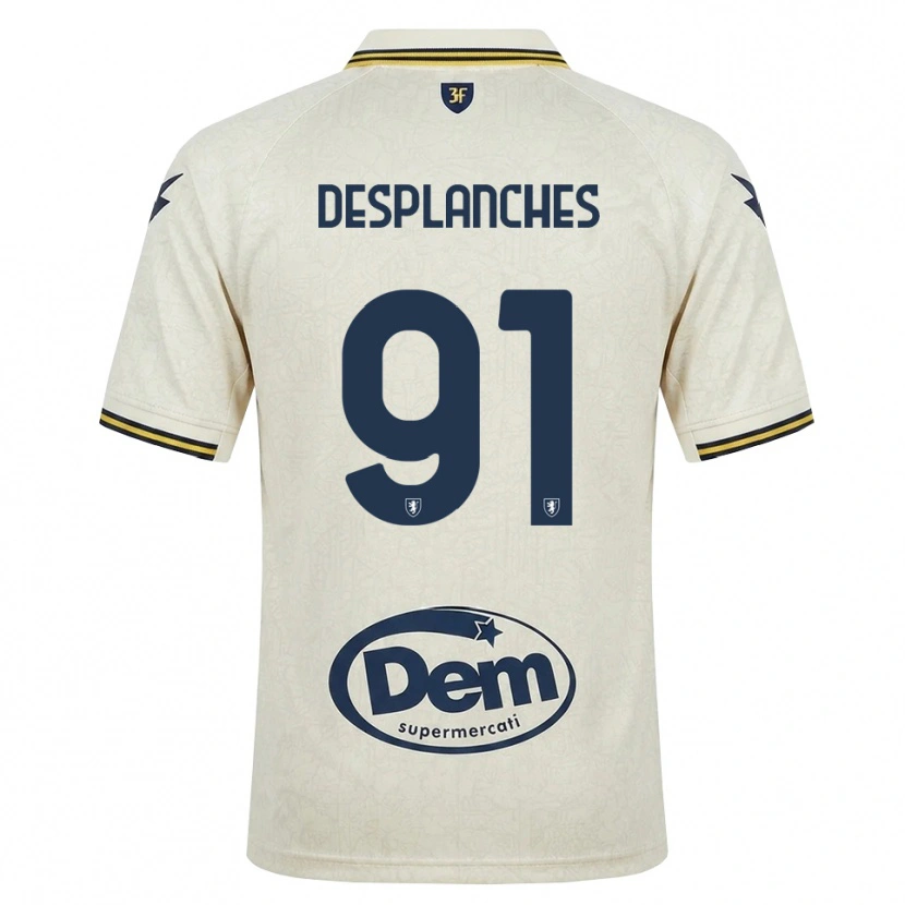 Danxen Herren Sebastiano Desplanches #91 Oldlace Gelb Schwarz Auswärtstrikot Trikot 2026/27 T-Shirt
