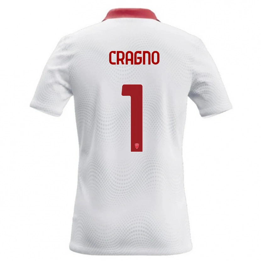 Danxen Herren Alessio Cragno #1 Weiß Rot Auswärtstrikot Trikot 2026/27 T-Shirt