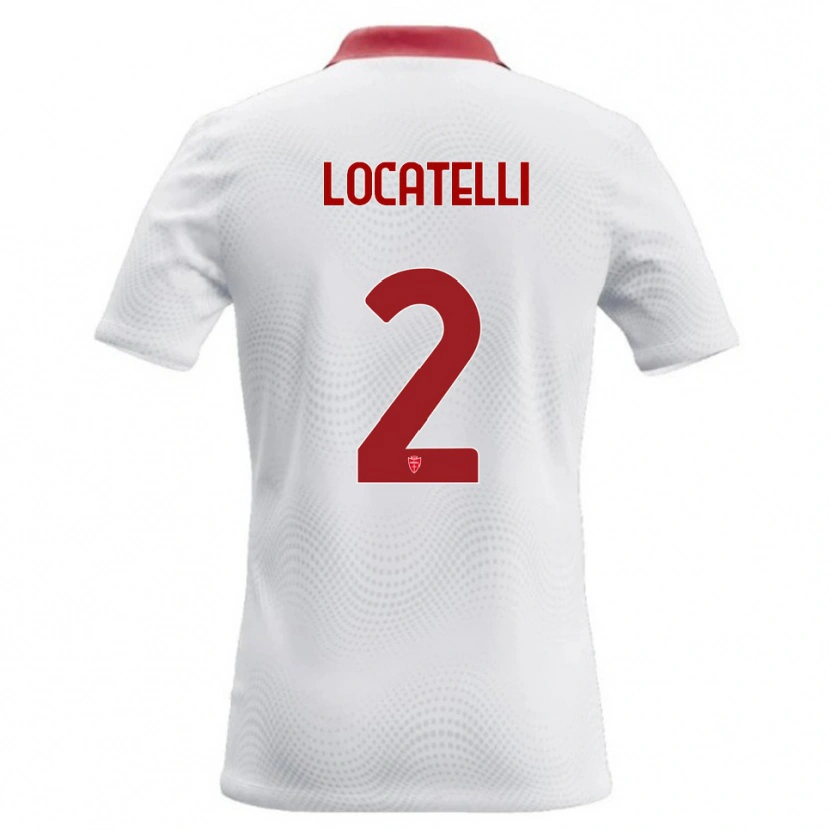 Danxen Herren Gabriel Locatelli #2 Weiß Rot Auswärtstrikot Trikot 2026/27 T-Shirt