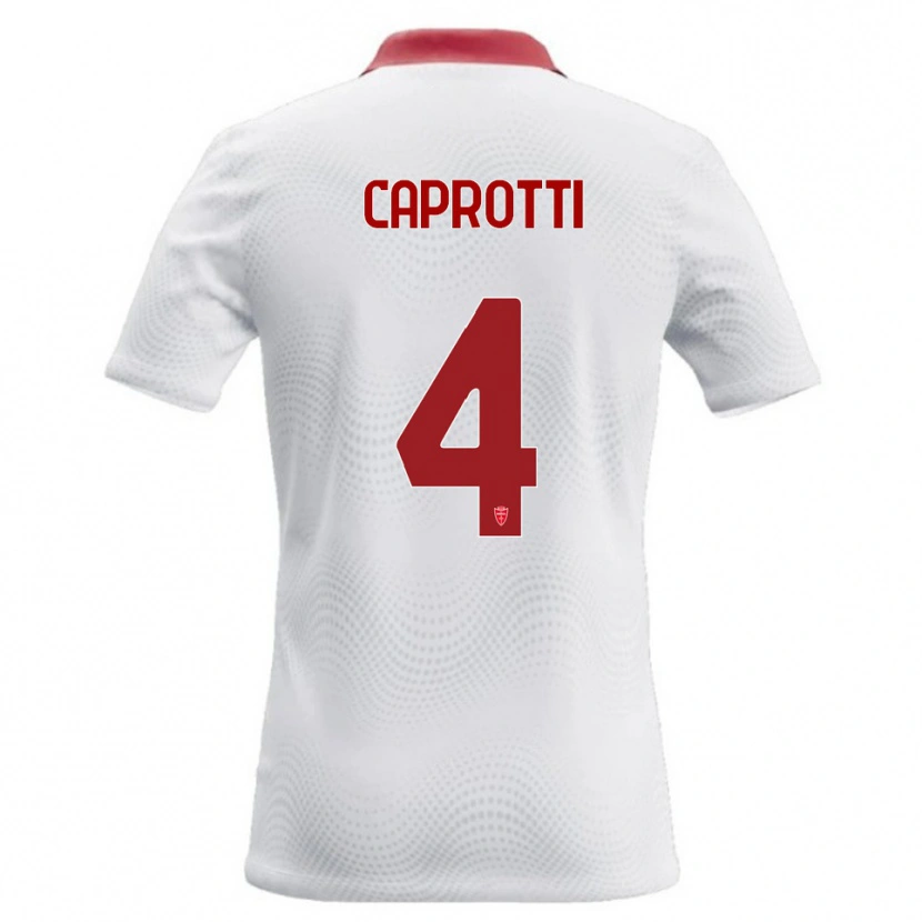 Danxen Herren Carlo Caprotti #4 Weiß Rot Auswärtstrikot Trikot 2026/27 T-Shirt