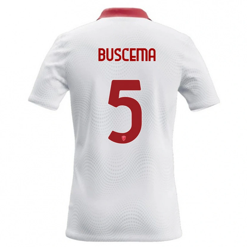 Danxen Herren Rosario Buscema #5 Weiß Rot Auswärtstrikot Trikot 2026/27 T-Shirt