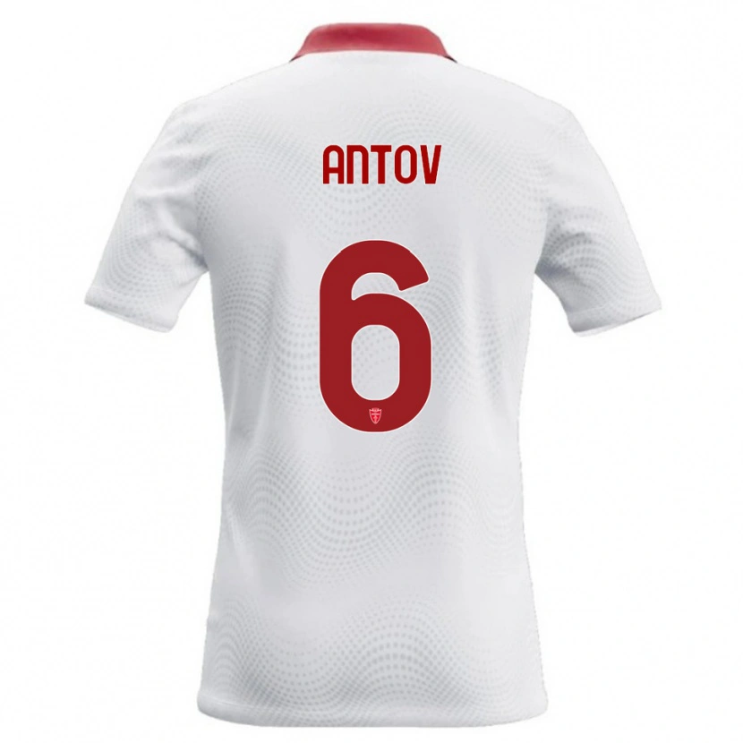 Danxen Herren Valentin Antov #6 Weiß Rot Auswärtstrikot Trikot 2026/27 T-Shirt