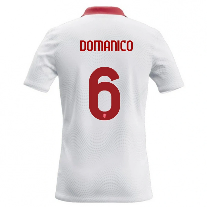 Danxen Herren Saverio Domanico #6 Weiß Rot Auswärtstrikot Trikot 2026/27 T-Shirt