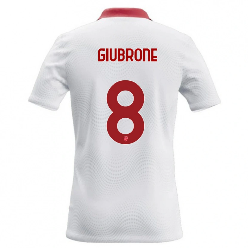 Danxen Herren Mario Giubrone #8 Weiß Rot Auswärtstrikot Trikot 2026/27 T-Shirt