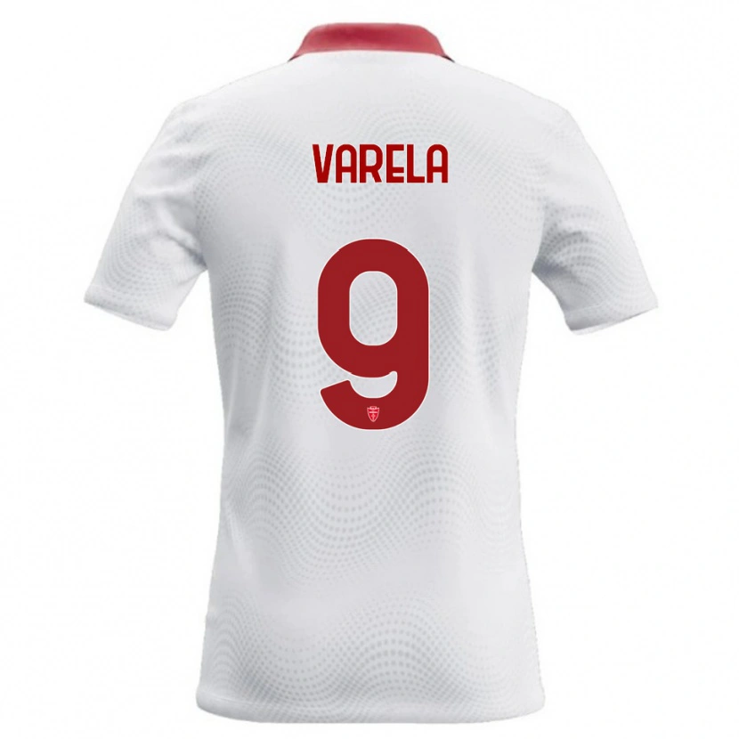 Danxen Herren Gustavo Varela #9 Weiß Rot Auswärtstrikot Trikot 2026/27 T-Shirt