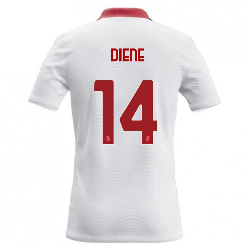 Danxen Herren Abdou Diene #14 Weiß Rot Auswärtstrikot Trikot 2026/27 T-Shirt