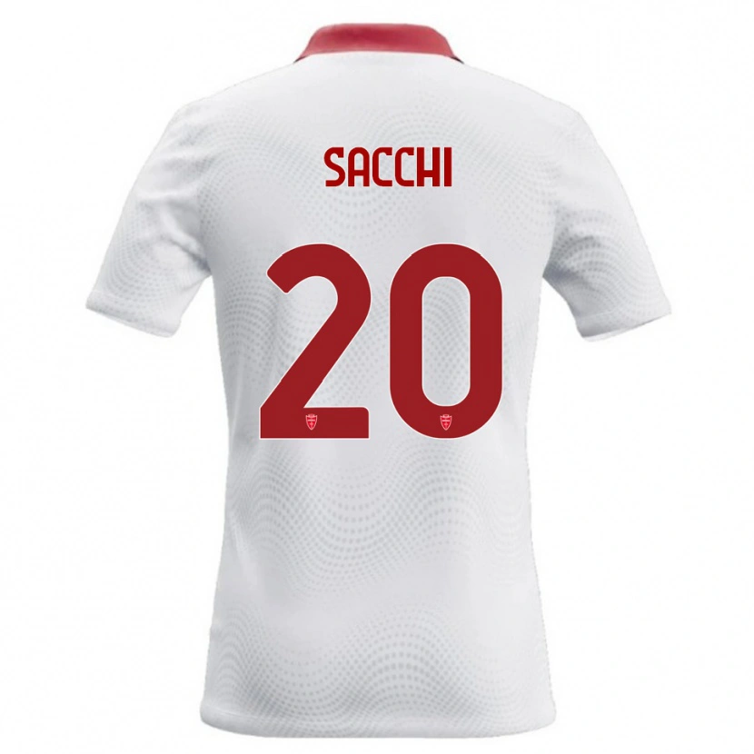 Danxen Herren Riccardo Sacchi #20 Weiß Rot Auswärtstrikot Trikot 2026/27 T-Shirt